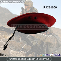 Cerise Fabric Binding woollen Beret Men's Military/Officer beret