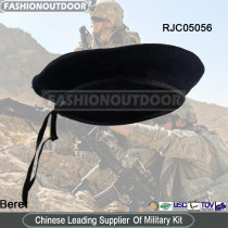 Dark Blue Military/Officer woollen beret Fabric Binding