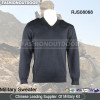 Wool/Acrylic Black Military Pullover Sweater