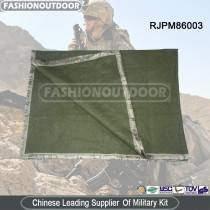 Olive Poly Wool Blends Army Military Blanket