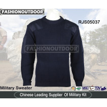 Navy army wool mens sweater military commando pullover