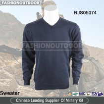Cotton/Acrylic Navy Military Sweater/Pullover