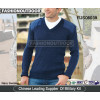 Navy Blue Wool Men's Military Sweater/Pullover