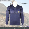 Wool Navy Blue Military Sweater Pullover