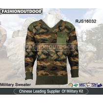 Woodland V-neck Military Pullover for US Army