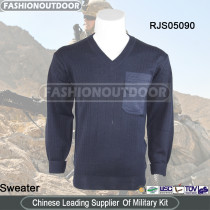 Wool/acrylic Navy Military Sweater/Pullover