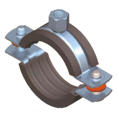 Two Screw Pipe Clamp M8 or M10 with EPDM Rubber Lining