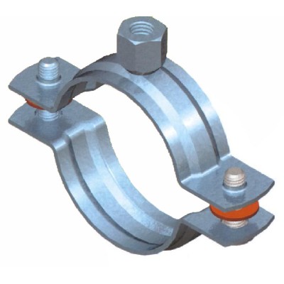 Two Screw Pipe Clamp M8 or M10 without Rubber Lining