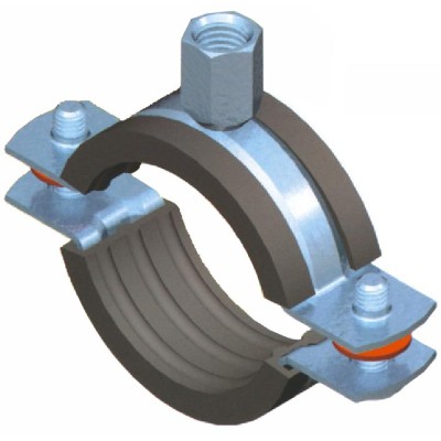 Two Screw Pipe Clamp M8/M10 with EPDM Rubber Lining