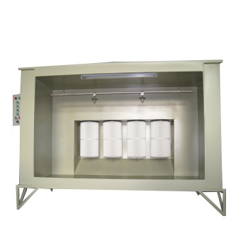 Open face powder coating spray paint booth