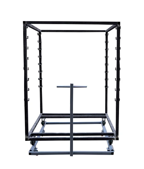 Trolley for powder oven