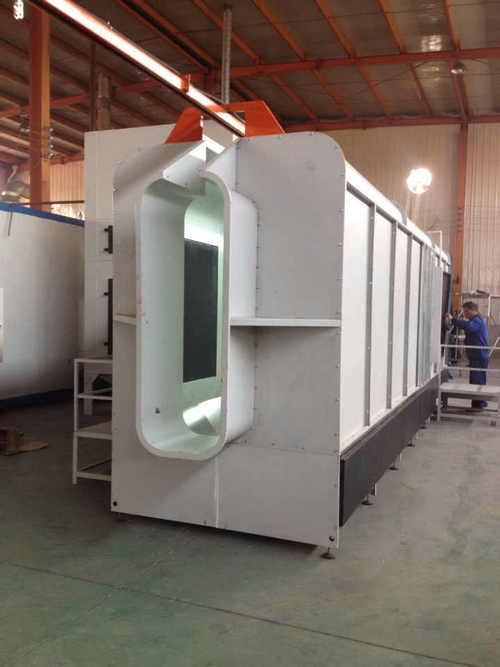 powder coating booth with Mono cyclone