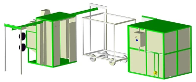 automatisch Pulverbeschichtungs linie