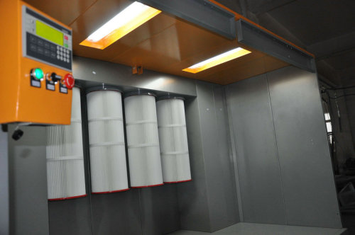 Dry filter spray booths