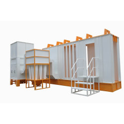 Automatic powder spray booth