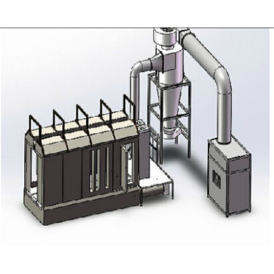 Stainless steel Automatic Powder coating cyclone reclaim booths