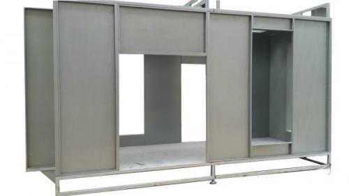 Coating booth for powder application