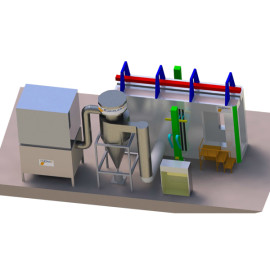 Máquina Monocromática Automática de Cabine de Pulverização de Ciclones
