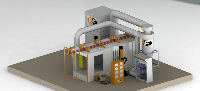 Automatic spray booth systems