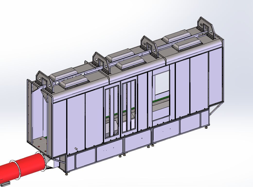 stainless steel automatic spray booth 