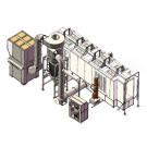 Efficient Recycling Automatic Powder Coating Booth & Reciprocating System