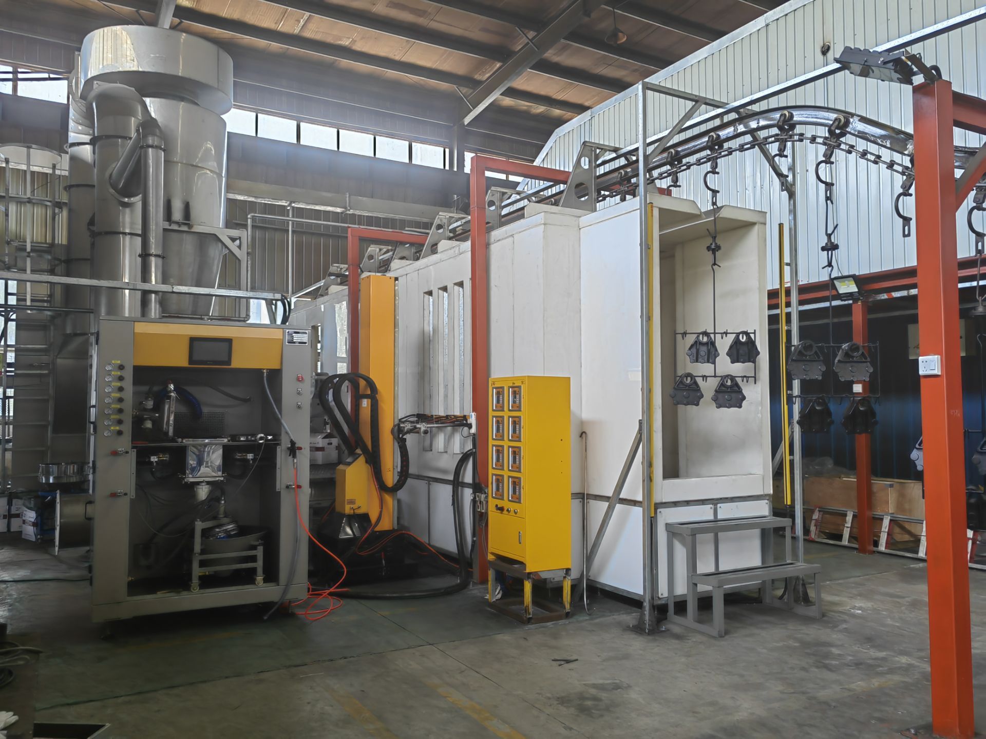 Automatic Powder Coating Booth with Powder Painting Gun System