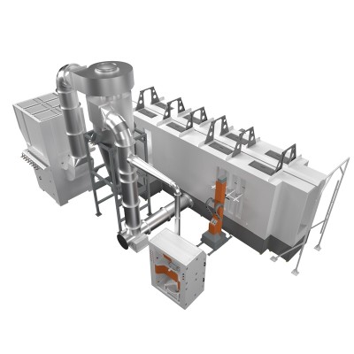Fast Color Changing Powder Coating Booth