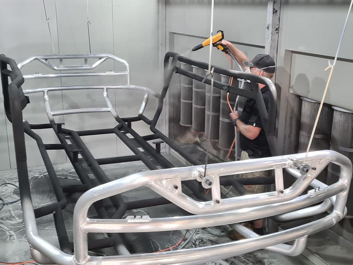Customized Manual Powder Coating Line for Complex Workpieces