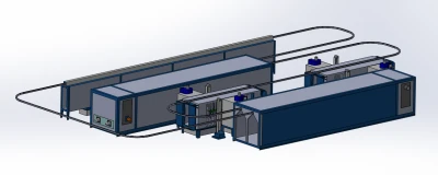 Automatische Pulverbeschichtungs linie