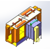 Semiauto powder coating spray booths by filter recycle