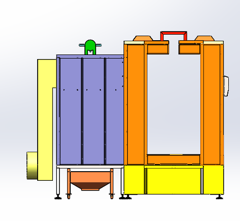 Cabines de pulverização de revestimento em pó Semiauto por filtro de reciclagem