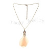 fashion light pink  feather necklace