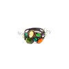 wholesale multi-color beads anti gold finger ring