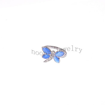 wholesale blue  dragonfly finger ring