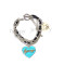 fashion pearl and black strap juicy couture bracelet
