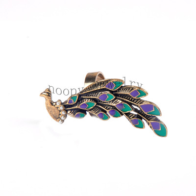 wholesale colorful peacock pearl  finger ring