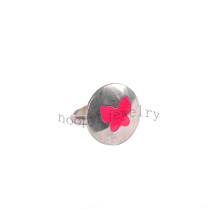wholesale red butterfly epoxy simple alloy finger ring