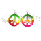 hot sale peace symbol shell earring