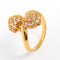 Imitate Jewelry Gold Plated Rings With Zircon Diamond