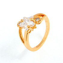 Imitate Jewelry Gold Plated Rings With Zircon Diamond