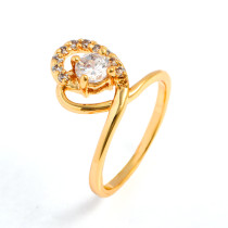 Wholesale Imitate Jewelry  Zircon Diamond Gold Plated Rings