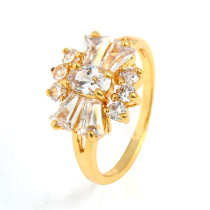 Fashion 18K Gold Plated Imitate Jewelry  Zircon Diamond Rings For Women