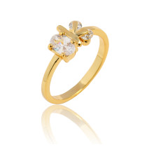 J0074 Gold Plated Zircon Diamond Ring For Women