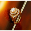 J0637 Environmental Copper Brass Paved With Fine Gold Zircon Diamond Rings