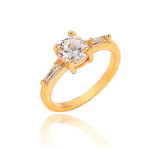 J1120 Hot Fashion Imitation Gold Plated Zircon Diamond Rings