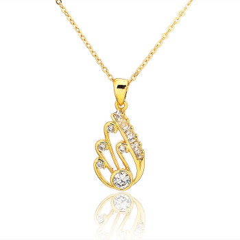 Fashion Womens Jewelry Gold Plated Zircon Necklace Pendants