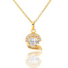 D0068 Fashion Womens Jewelry Gold Plated Crystal Zircon Diamond  Necklace Pendants