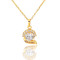 D0068 Fashion Womens Jewelry Gold Plated Crystal Zircon Diamond  Necklace Pendants