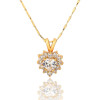D0193 Fashion Womens Jewelry Gold Plated Crystal Zircon Diamond  Necklace Pendants