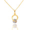 D0406 Fashion Womens Jewelry Gold Plated Crystal Zircon Diamond  Necklace Pendants